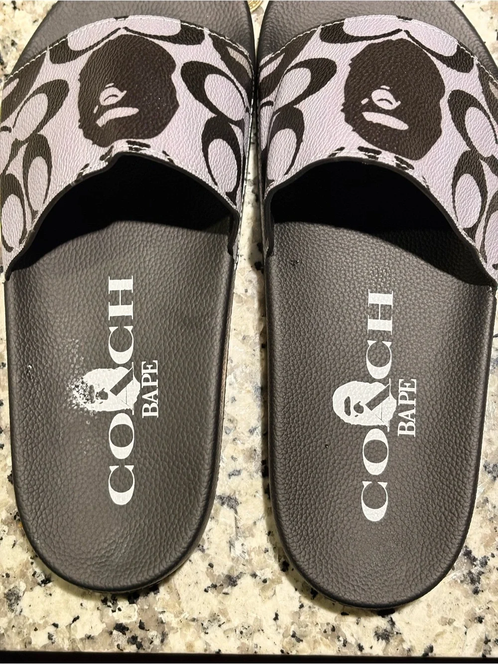 Bape x coach sandals